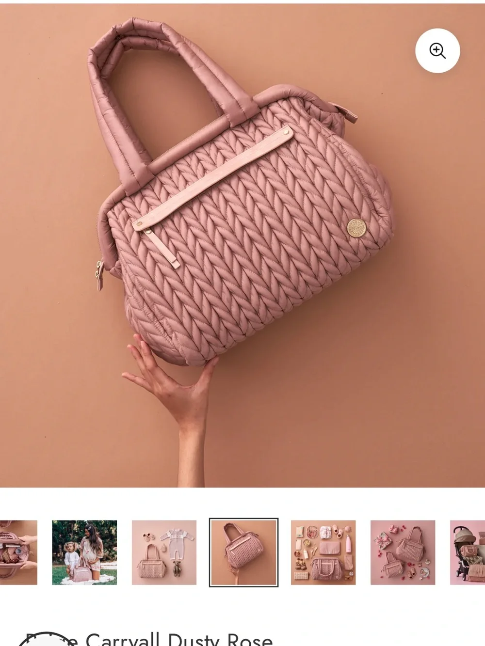 HAPP Paige Carryall Dusty Rose - Diaper Bag